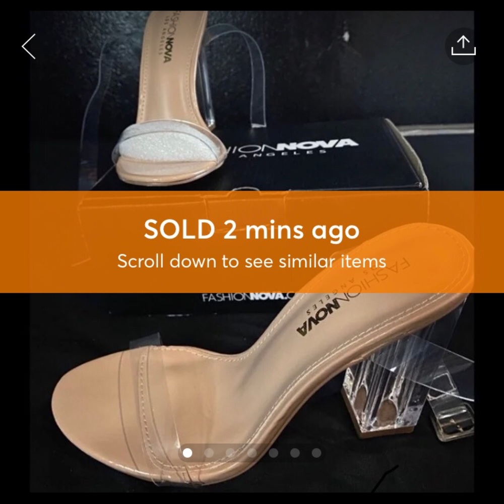 SOLD! — NEW Glass Slipper Heels